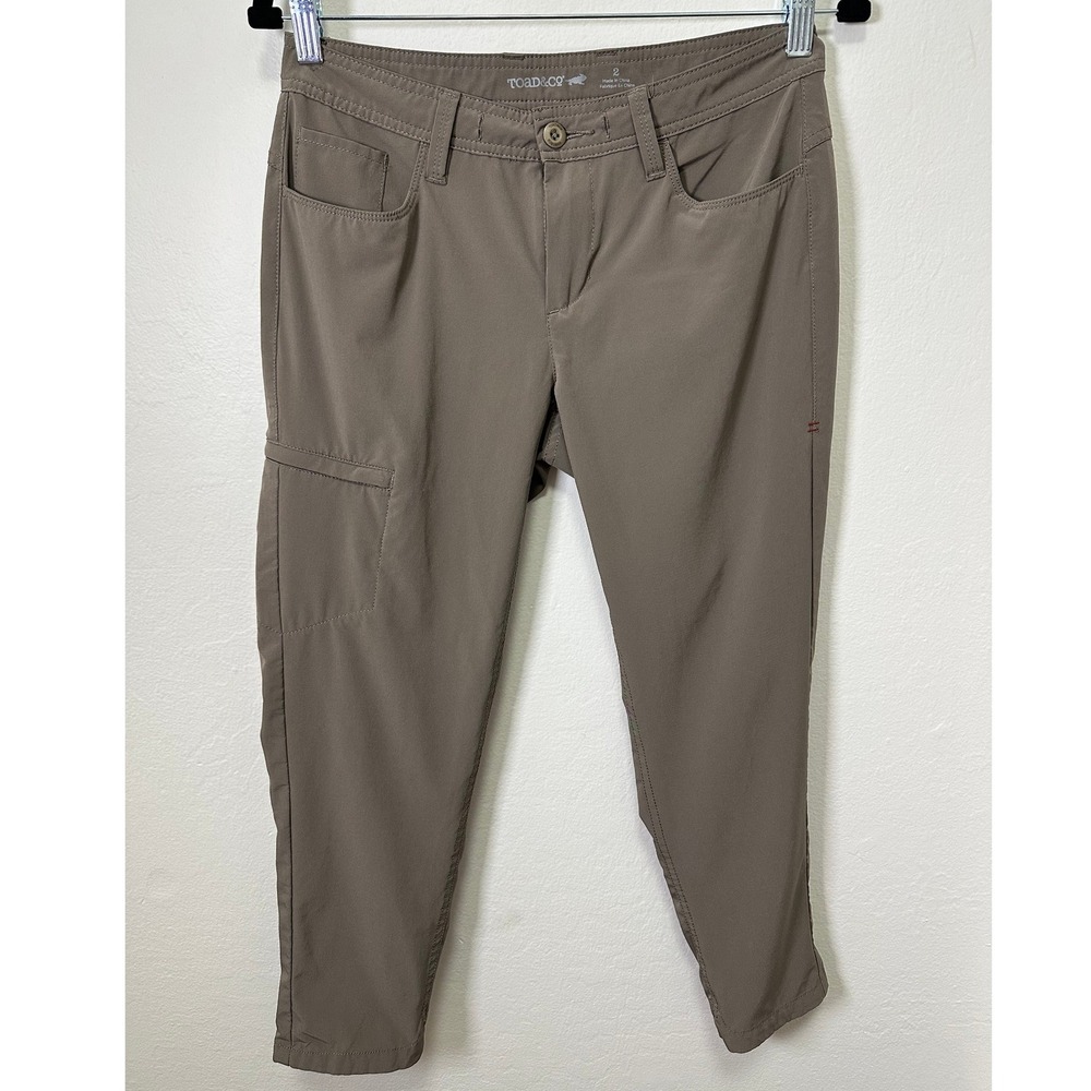 TOAD&CO Womens Size 2 Brown‎ Cargo Carpi Pants Stretch Outdoor Casual Capris